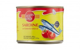 Golden Prize Sardine in Tomato Sauce   Tin  200 grams